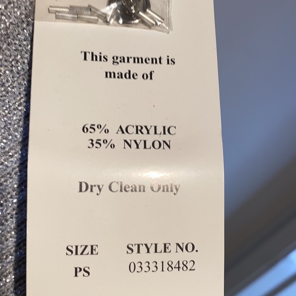 NWT Adrianna Papell Silver Beaded Twinset PS - Picture 14 of 15